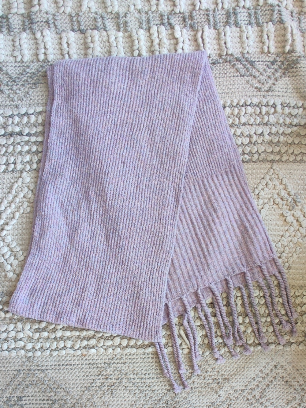 Free People NWT Hit The Ground Scarf In Purple OS - Picture 3 of 6